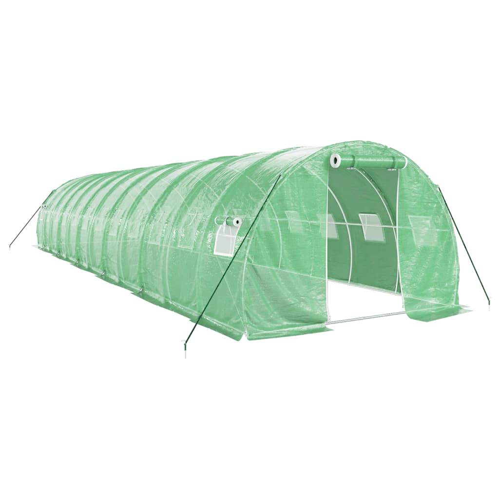 Serra con Telaio in Acciaio Verde 36 m² 12x3x2 m - homemem39