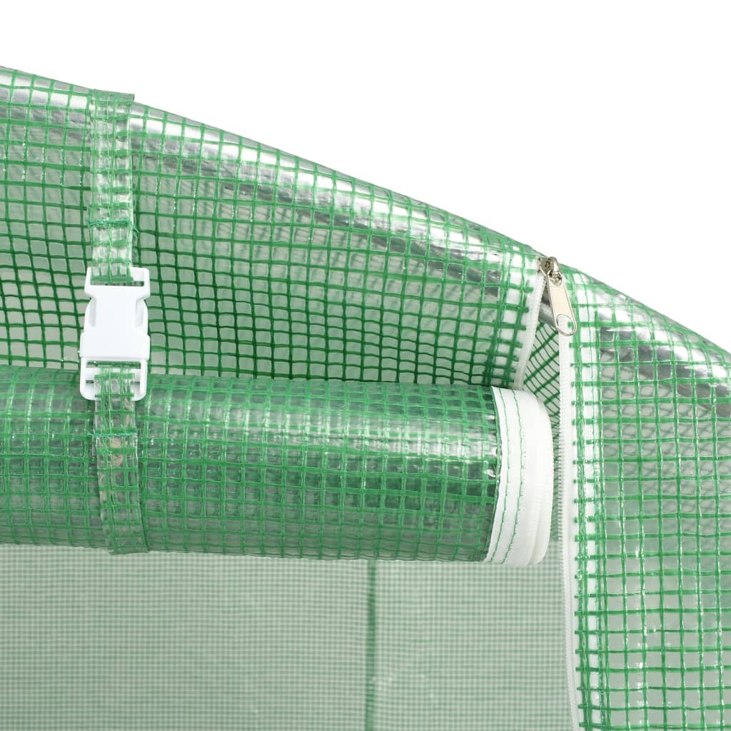 Serra con Telaio in Acciaio Verde 36 m² 12x3x2 m - homemem39