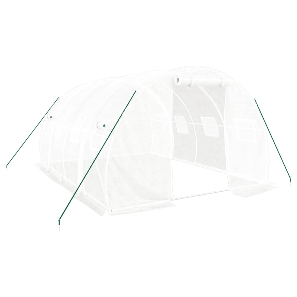 Serra con Telaio in Acciaio Bianco 12 m² 4x3x2 m - homemem39