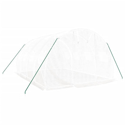 Serra con Telaio in Acciaio Bianco 12 m² 4x3x2 m - homemem39
