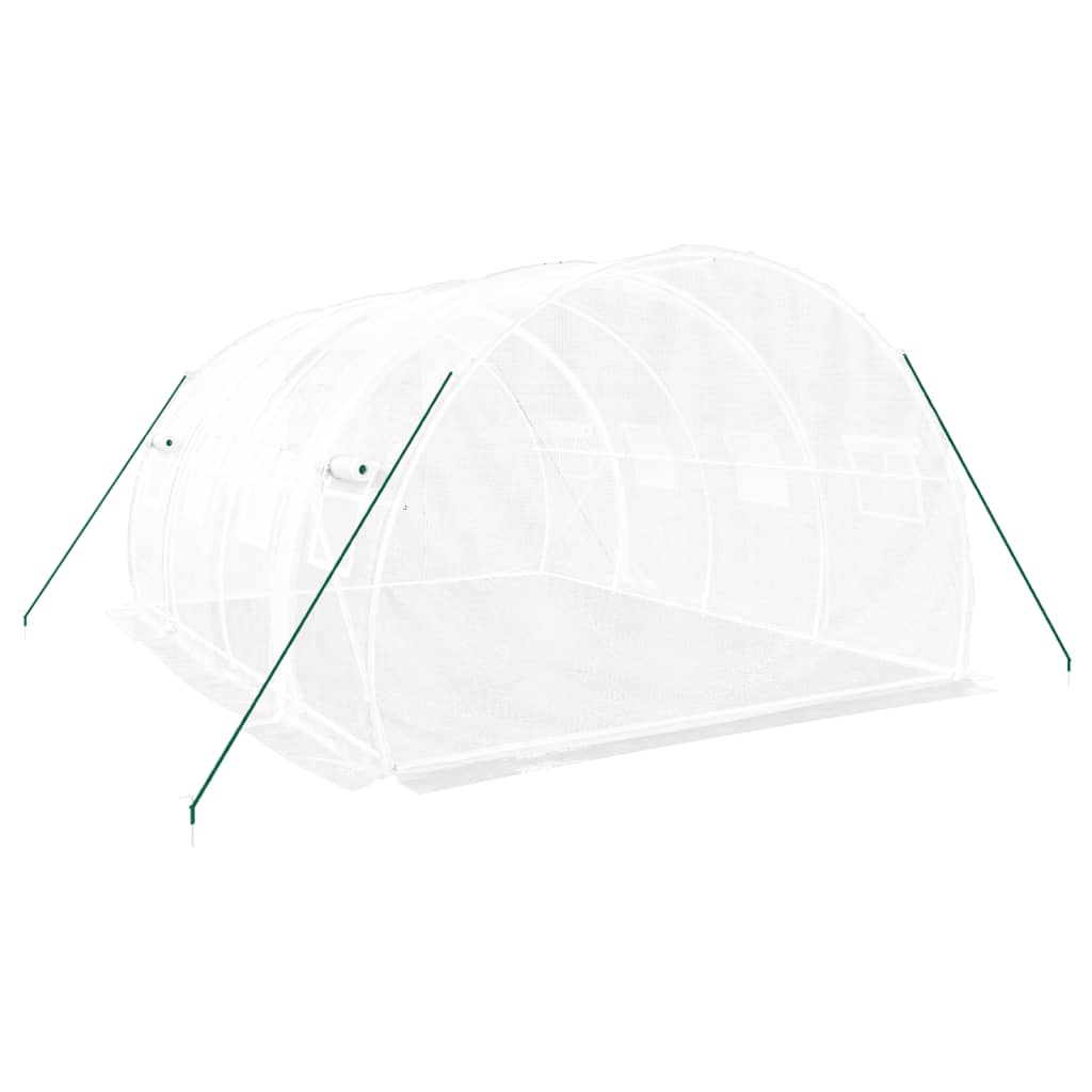 Serra con Telaio in Acciaio Bianco 12 m² 4x3x2 m - homemem39