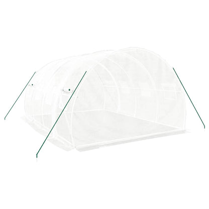 Serra con Telaio in Acciaio Bianco 12 m² 4x3x2 m - homemem39