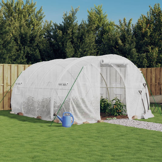 Serra con Telaio in Acciaio Bianco 12 m² 4x3x2 m - homemem39