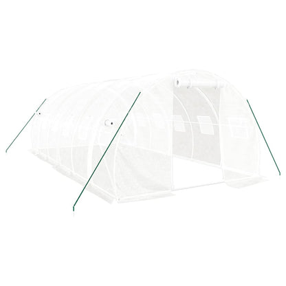 Serra con Telaio in Acciaio Bianco 18 m² 6x3x2 m - homemem39