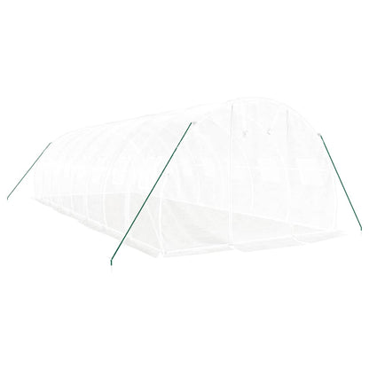 Serra con Telaio in Acciaio Bianco 24 m² 8x3x2 m - homemem39