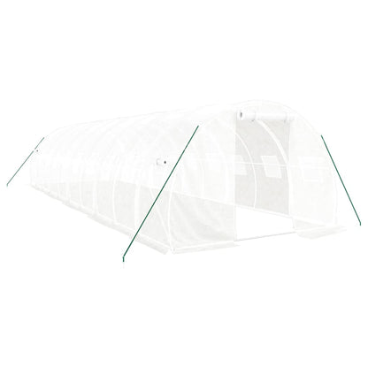 Serra con Telaio in Acciaio Bianco 30 m² 10x3x2 m - homemem39