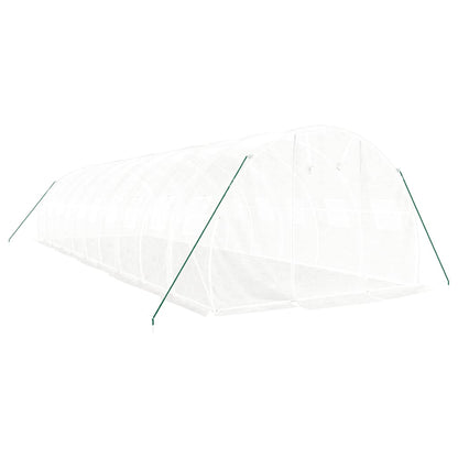 Serra con Telaio in Acciaio Bianco 30 m² 10x3x2 m - homemem39