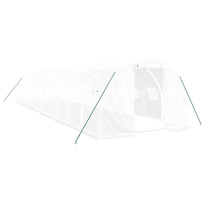 Serra con Telaio in Acciaio Bianco 36 m² 12x3x2 m - homemem39