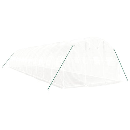 Serra con Telaio in Acciaio Bianco 36 m² 12x3x2 m - homemem39