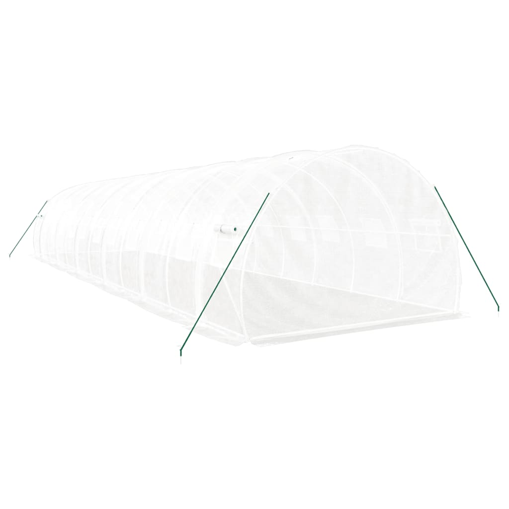Serra con Telaio in Acciaio Bianco 36 m² 12x3x2 m - homemem39