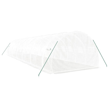 Serra con Telaio in Acciaio Bianco 36 m² 12x3x2 m - homemem39