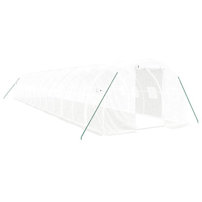 Serra con Telaio in Acciaio Bianco 42 m² 14x3x2 m - homemem39