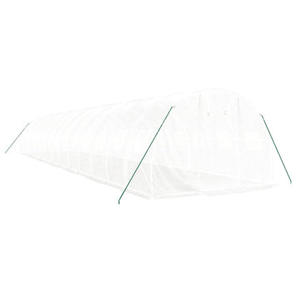 Serra con Telaio in Acciaio Bianco 42 m² 14x3x2 m - homemem39