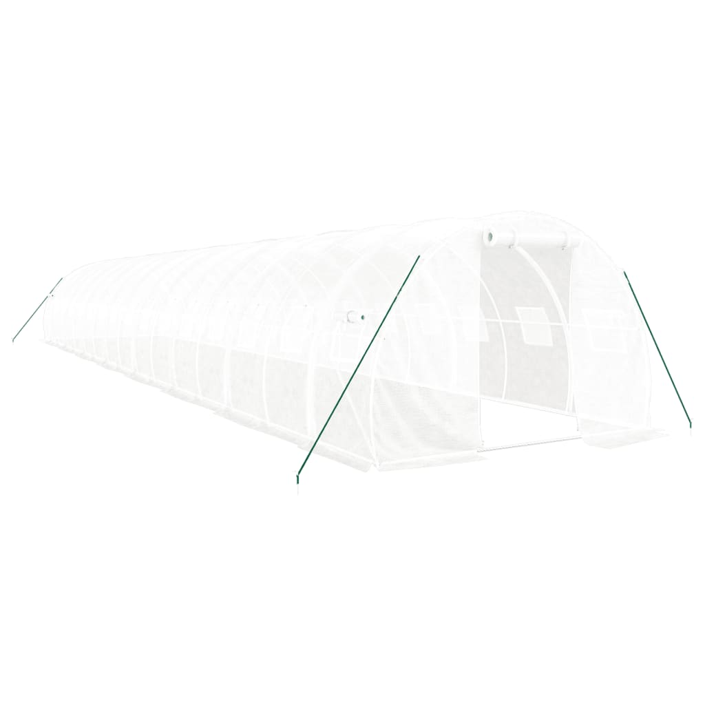 Serra con Telaio in Acciaio Bianco 48 m² 16x3x2 m - homemem39