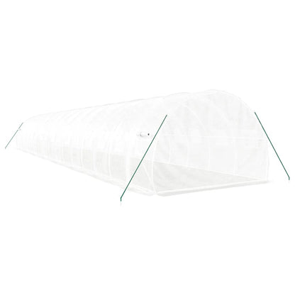 Serra con Telaio in Acciaio Bianco 48 m² 16x3x2 m - homemem39