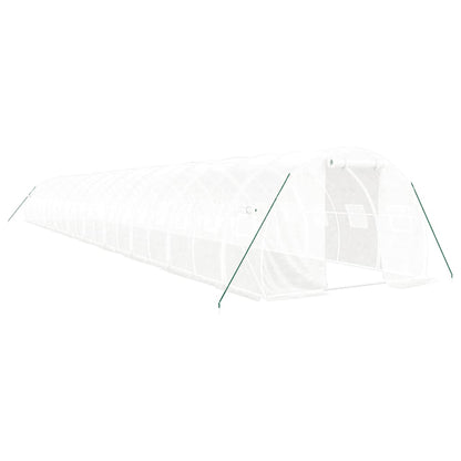 Serra con Telaio in Acciaio Bianco 60 m² 20x3x2 m - homemem39