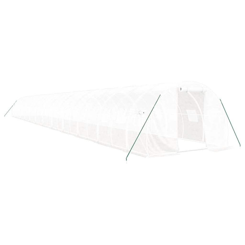 Serra con Telaio in Acciaio Bianco 72 m² 24x3x2 m - homemem39