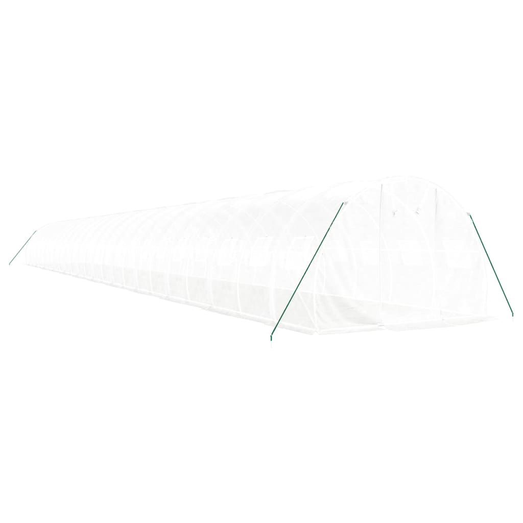 Serra con Telaio in Acciaio Bianco 72 m² 24x3x2 m - homemem39