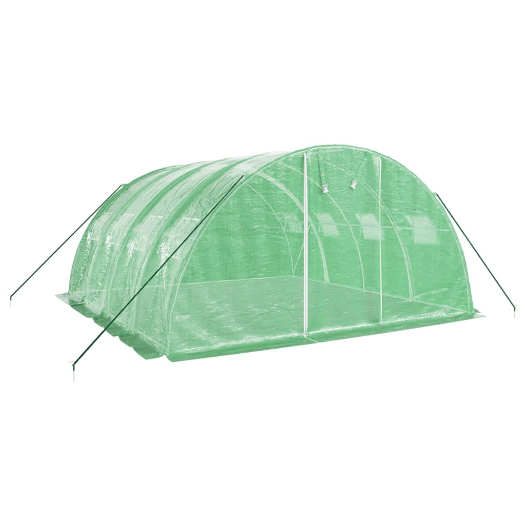 Serra con Telaio in Acciaio Verde 16 m² 4x4x2 m - homemem39