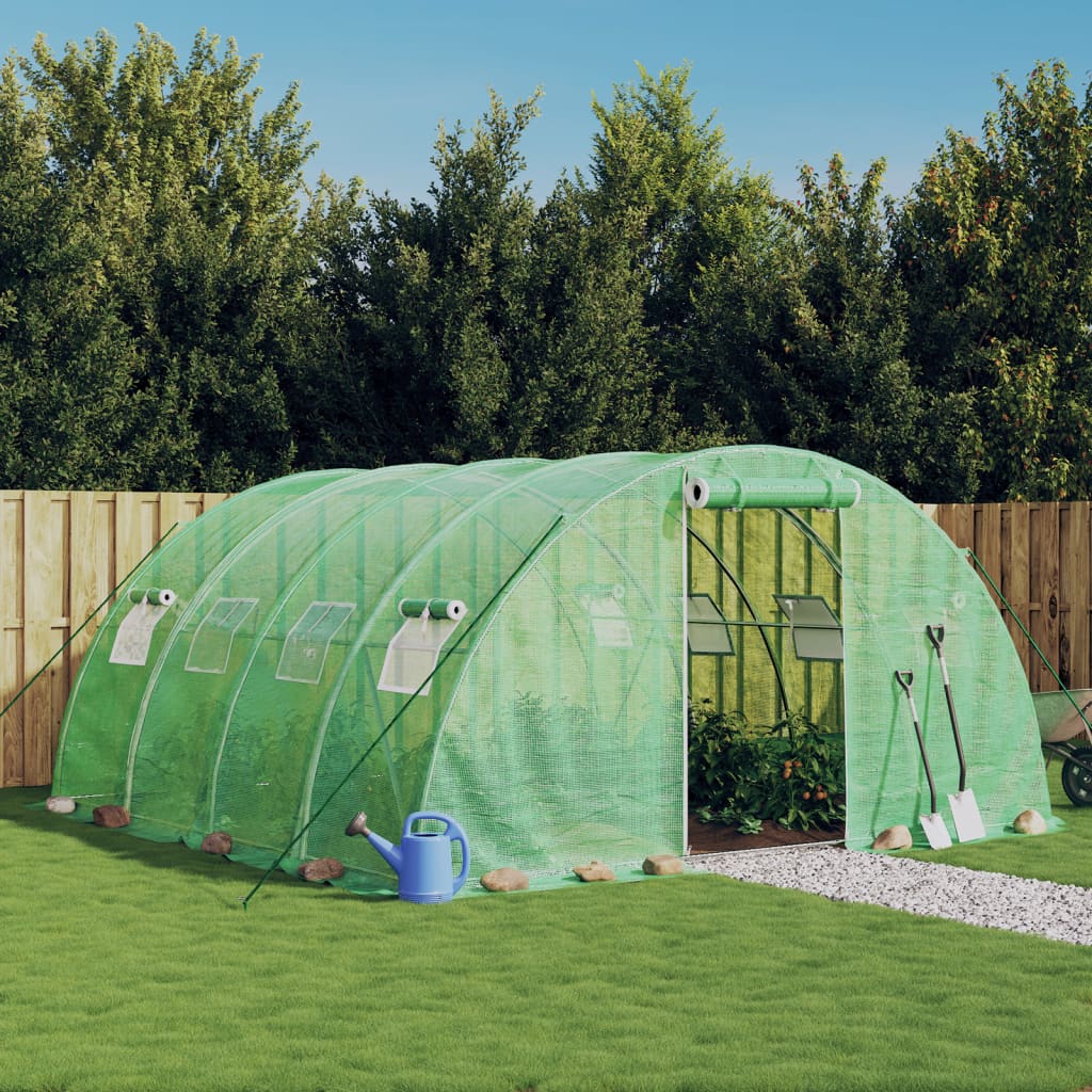 Serra con Telaio in Acciaio Verde 16 m² 4x4x2 m - homemem39