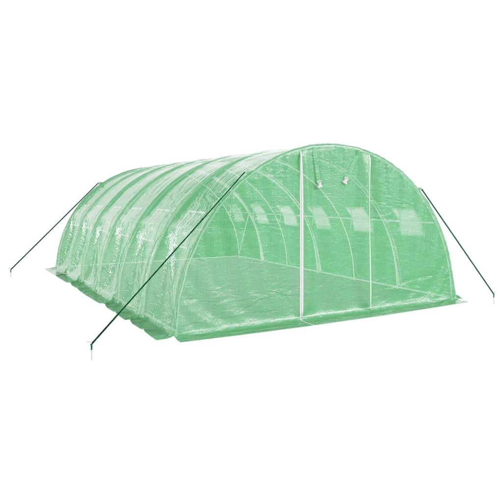 Serra con Telaio in Acciaio Verde 24 m² 6x4x2 m - homemem39