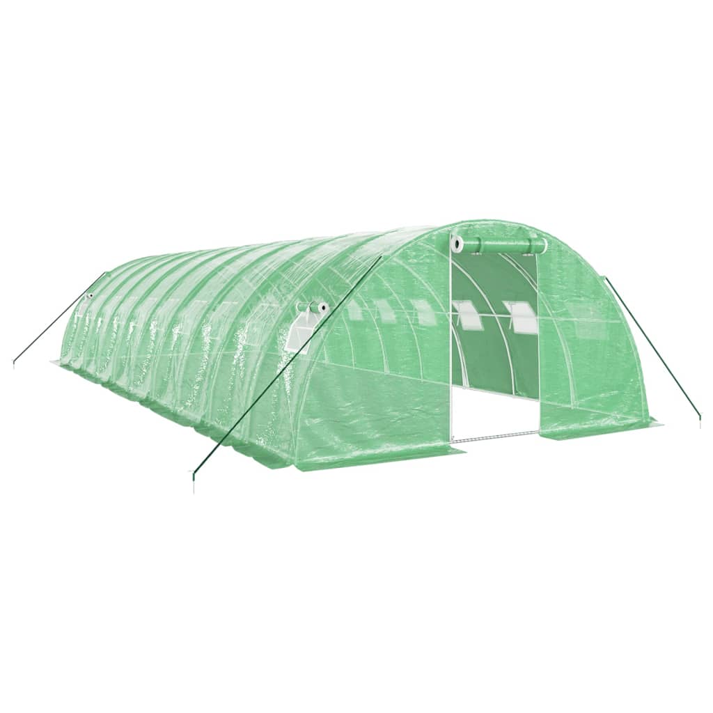 Serra con Telaio in Acciaio Verde 40 m² 10x4x2 m | homemem39