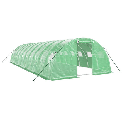 Serra con Telaio in Acciaio Verde 40 m² 10x4x2 m | homemem39
