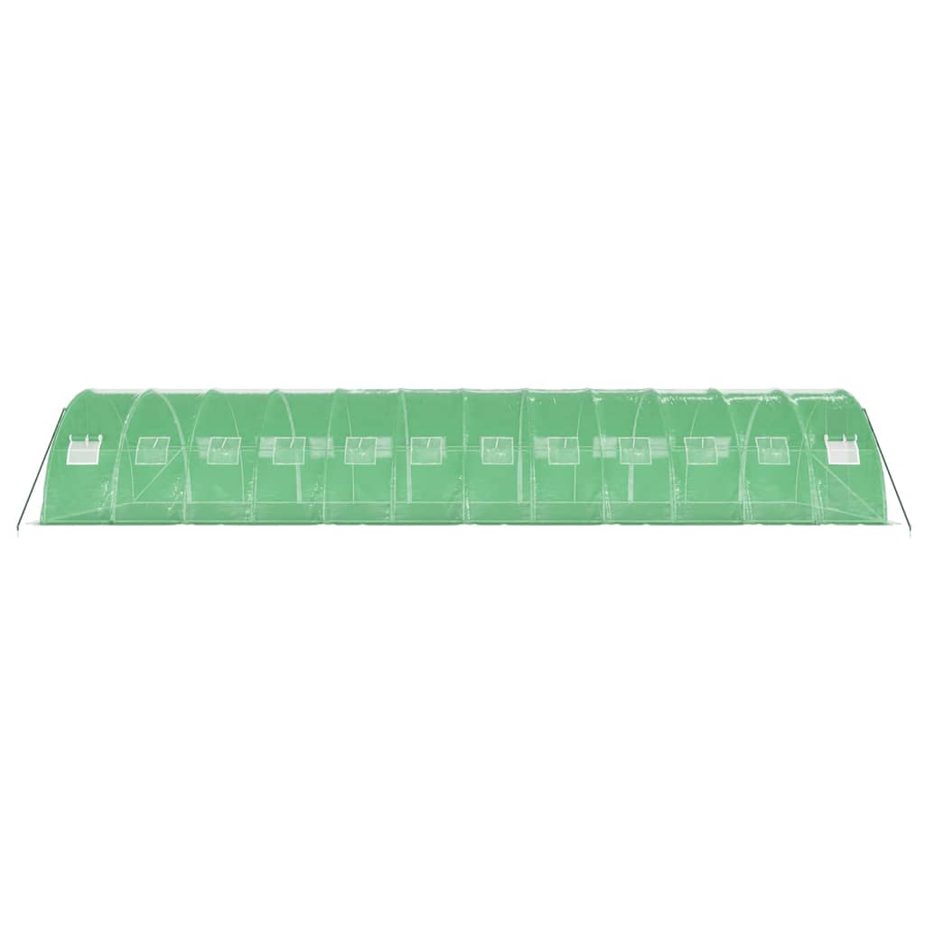 Serra con Telaio in Acciaio Verde 48 m² 12x4x2 m | homemem39