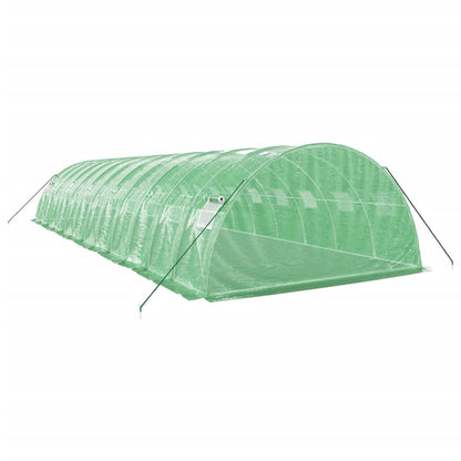Serra con Telaio in Acciaio Verde 48 m² 12x4x2 m | homemem39