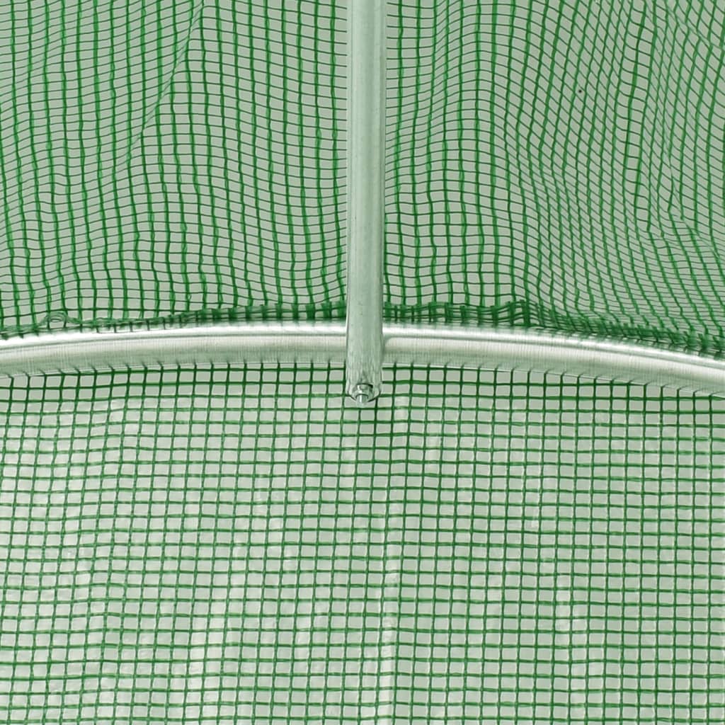 Serra con Telaio in Acciaio Verde 48 m² 12x4x2 m | homemem39