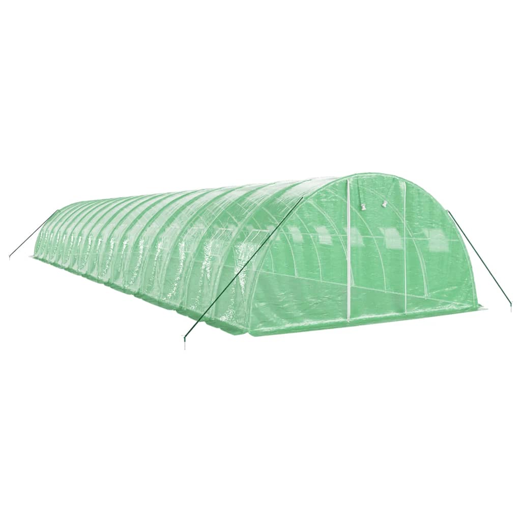 Serra con Telaio in Acciaio Verde 64 m² 16x4x2 m | homemem39