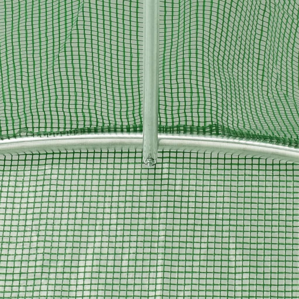 Serra con Telaio in Acciaio Verde 64 m² 16x4x2 m | homemem39