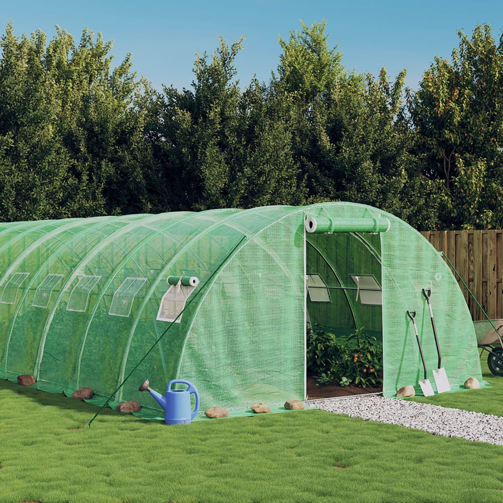 Serra con Telaio in Acciaio Verde 80 m² 20x4x2 m | homemem39