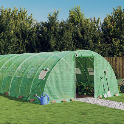 Serra con Telaio in Acciaio Verde 96 m² 24x4x2 m | homemem39
