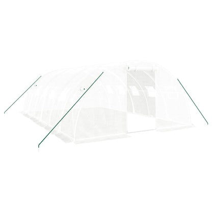 Serra con Telaio in Acciaio Bianco 24 m² 6x4x2 m - homemem39