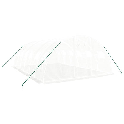 Serra con Telaio in Acciaio Bianco 24 m² 6x4x2 m - homemem39