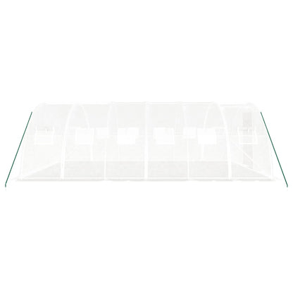 Serra con Telaio in Acciaio Bianco 24 m² 6x4x2 m