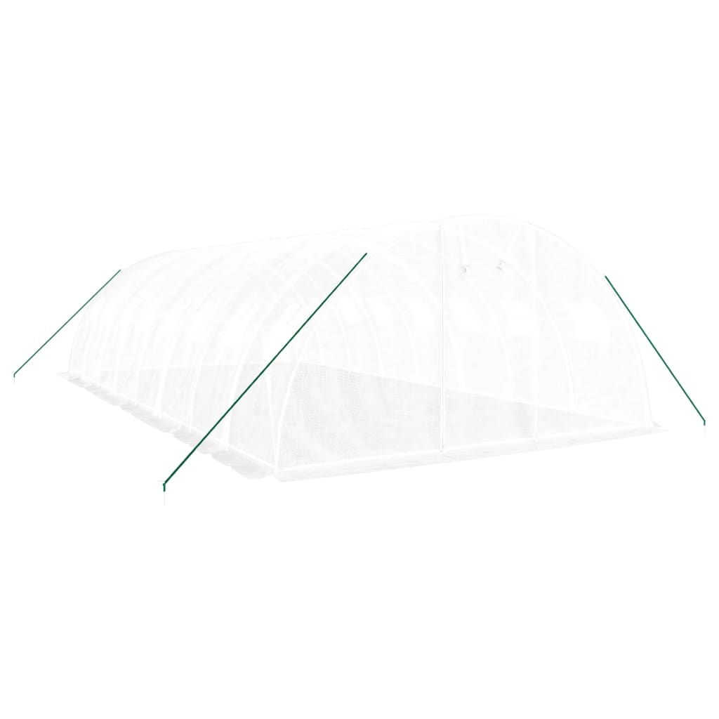 Serra con Telaio in Acciaio Bianco 32 m² 8x4x2 m | homemem39