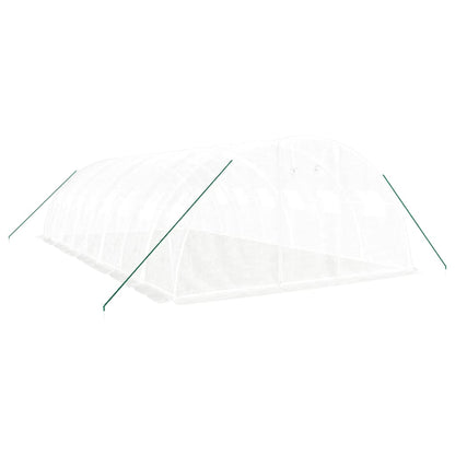 Serra con Telaio in Acciaio Bianco 32 m² 8x4x2 m | homemem39