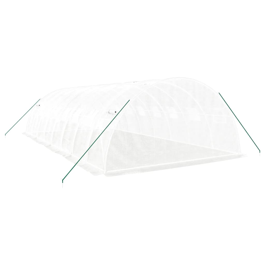Serra con Telaio in Acciaio Bianco 32 m² 8x4x2 m | homemem39