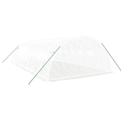 Serra con Telaio in Acciaio Bianco 32 m² 8x4x2 m | homemem39