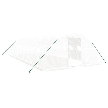 Serra con Telaio in Acciaio Bianco 40 m² 10x4x2 m | homemem39