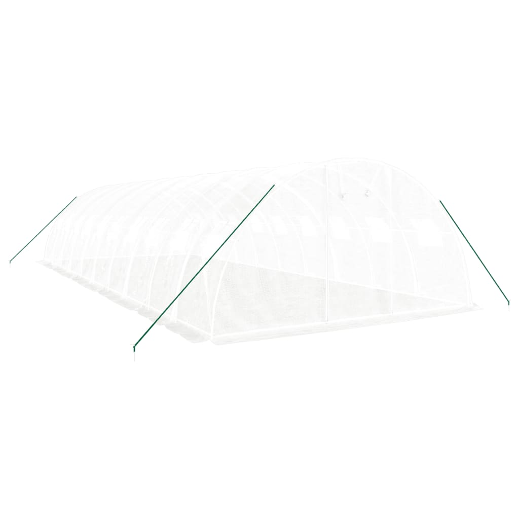 Serra con Telaio in Acciaio Bianco 40 m² 10x4x2 m | homemem39
