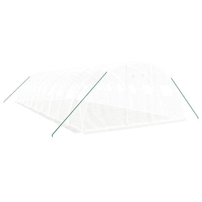 Serra con Telaio in Acciaio Bianco 40 m² 10x4x2 m | homemem39