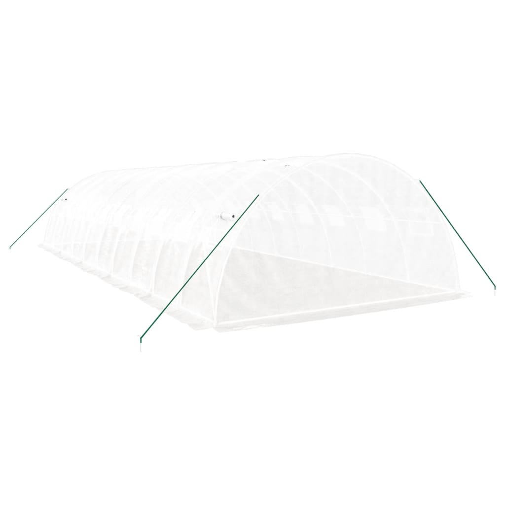 Serra con Telaio in Acciaio Bianco 40 m² 10x4x2 m | homemem39