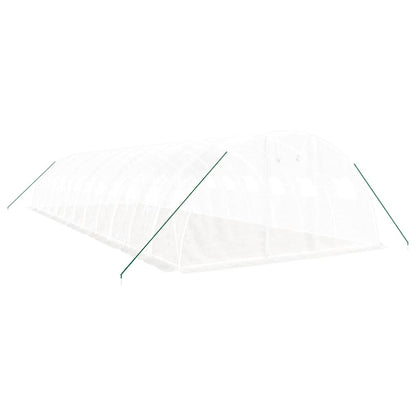 Serra con Telaio in Acciaio Bianco 48 m² 12x4x2 m