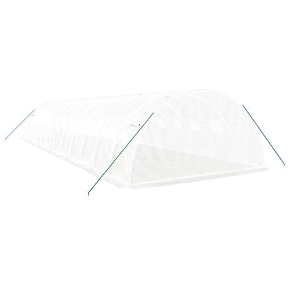 Serra con Telaio in Acciaio Bianco 48 m² 12x4x2 m | homemem39