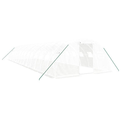 Serra con Telaio in Acciaio Bianco 56 m² 14x4x2 m | homemem39