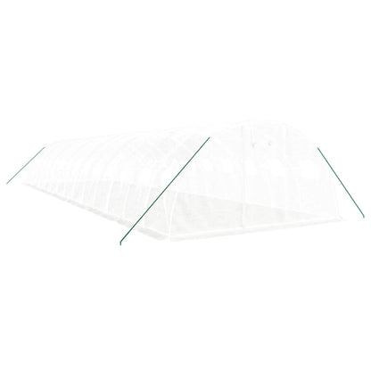 Serra con Telaio in Acciaio Bianco 56 m² 14x4x2 m | homemem39