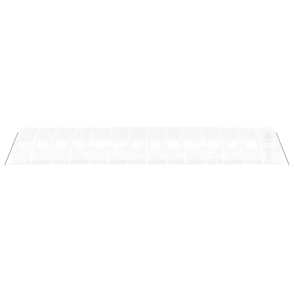Serra con Telaio in Acciaio Bianco 56 m² 14x4x2 m | homemem39